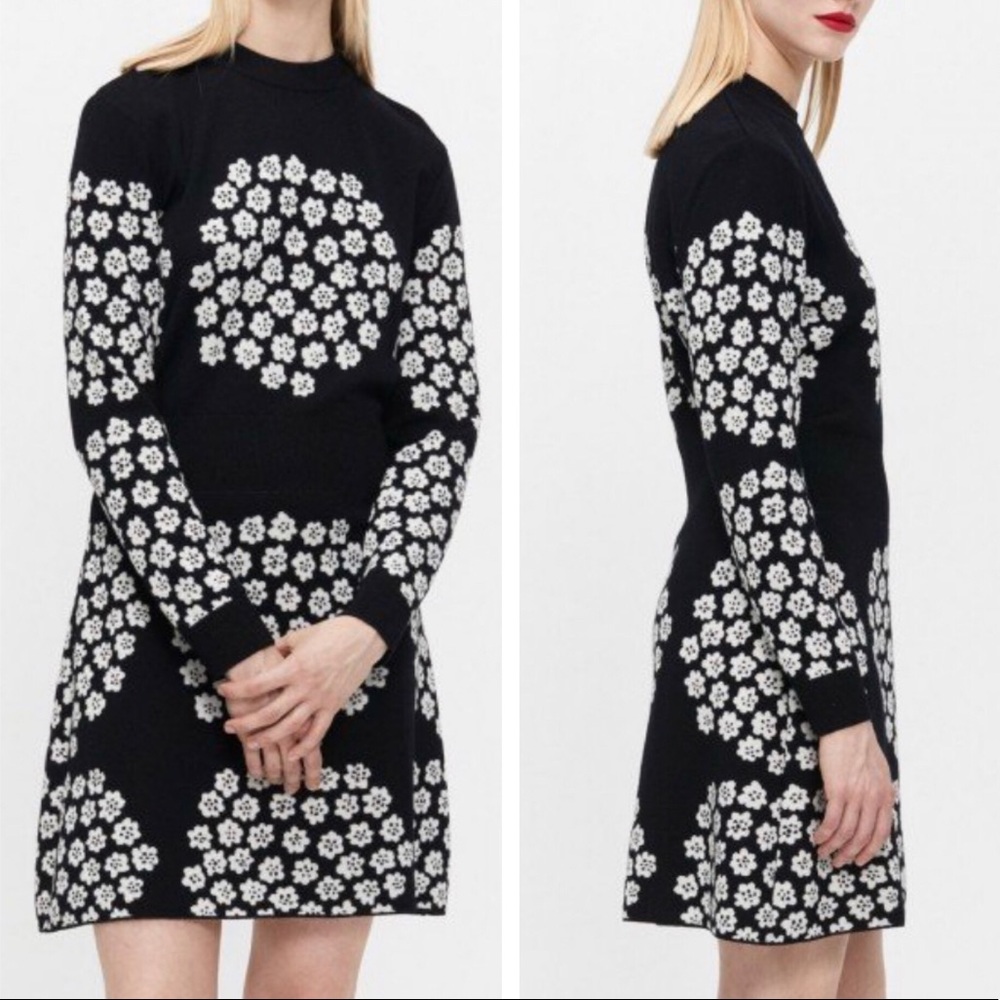 Marimekko Vuolas Puketti Knitted Merino Wool Dress Size XS NWT - Picture 14 of 15